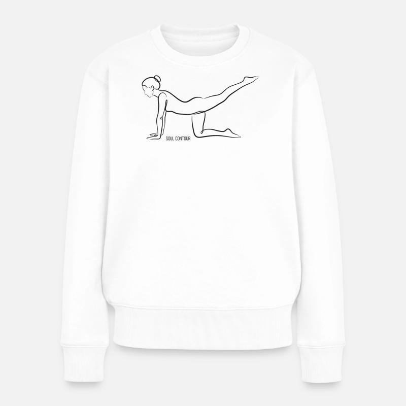 SOUL CONTOUR - Vyaghrasana - Frauen Premium Bio Pullover - Weiß
