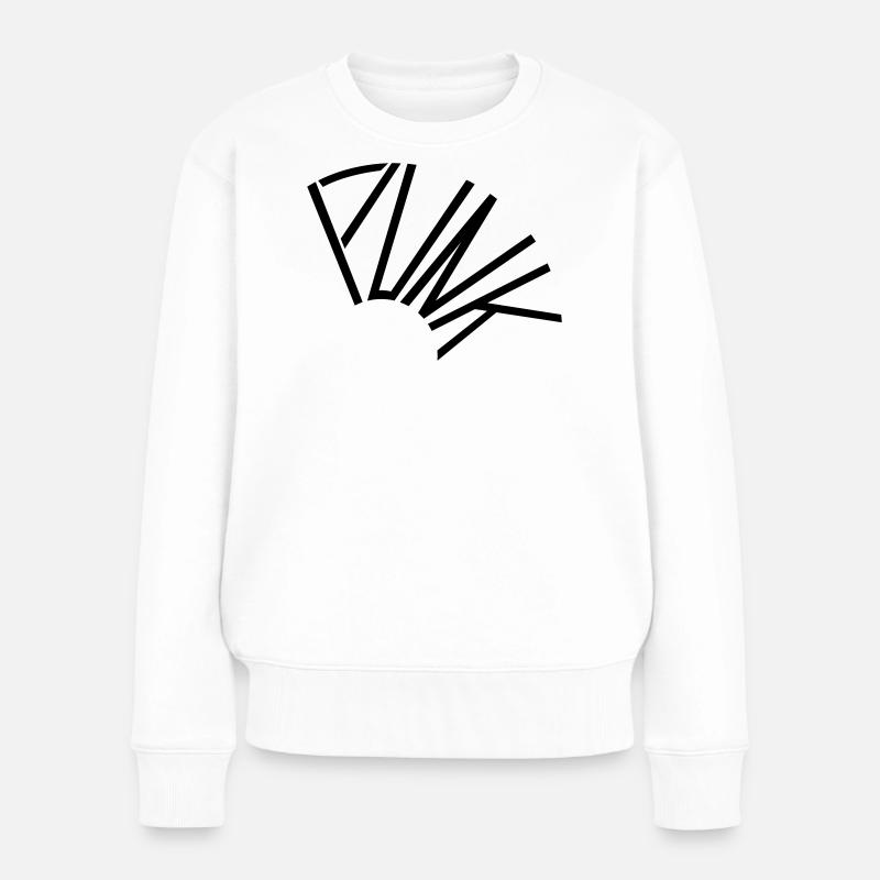 Punk - Frauen Premium Bio Pullover - Weiß