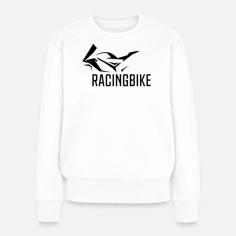 RACING_BIKE - Frauen Premium Bio Pullover - Weiß