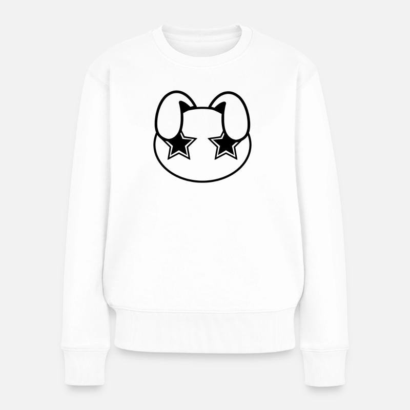 Plüsch: Stary (Kopf) - Frauen Premium Bio Pullover - Weiß