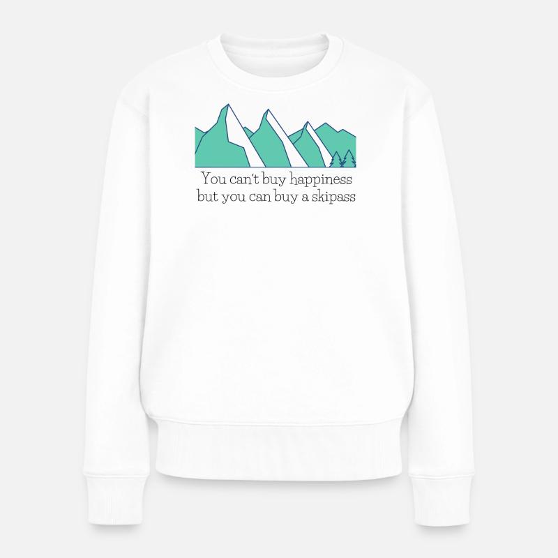 Teal Mountain Skyline - Pull Premium bio Femme - blanc