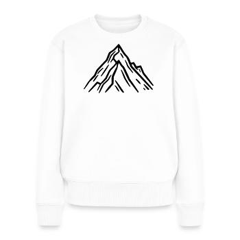 Berge Symbol Felsen - Frauen Premium Bio Pullover - Weiß - Vorne - Julia (174cm)