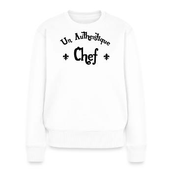 Authentic Chef - Women's Premium Organic Jumper - white - Front - Julia (174cm)