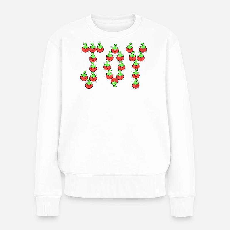 Joie tomate - Pull Premium bio Femme - blanc