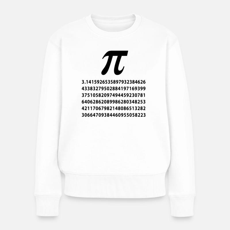 Pi - Frauen Premium Bio Pullover - Weiß