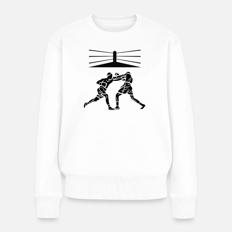 boxer - Women's Premium Organic Jumper - white