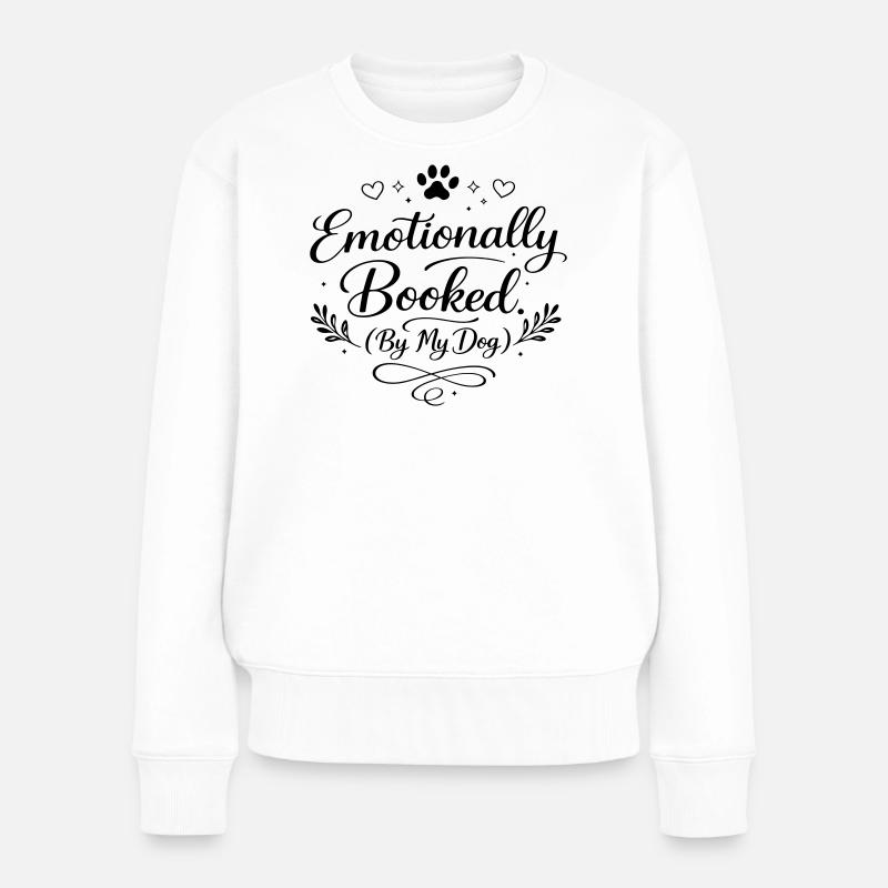 Emotionally booked - Frauen Premium Bio Pullover - Weiß