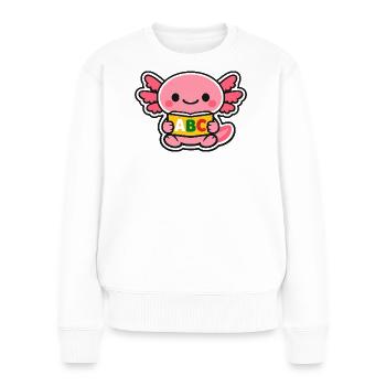 ABC axolotl mit Flügeln - Frauen Premium Bio Pullover - Weiß - Vorne - Julia (174cm)