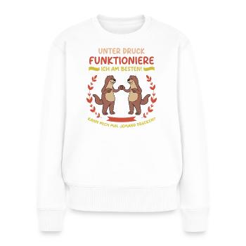 Cute Otter Design - Women's Premium Organic Jumper - white - Front - Julia (174cm)