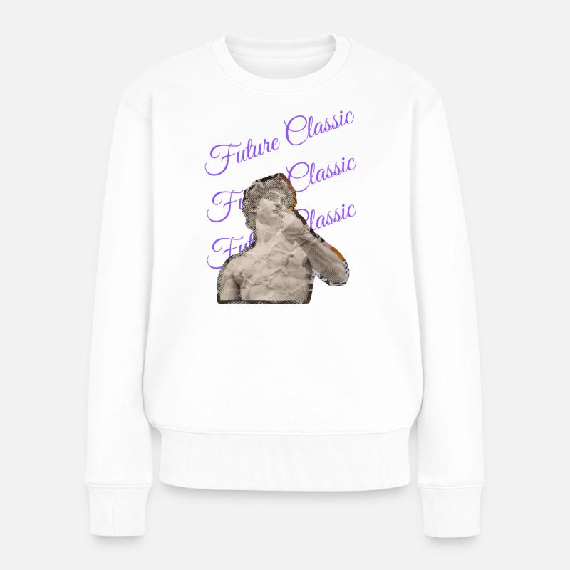 Future Classic – Retro Art Style - Women's Premium Organic Jumper - white