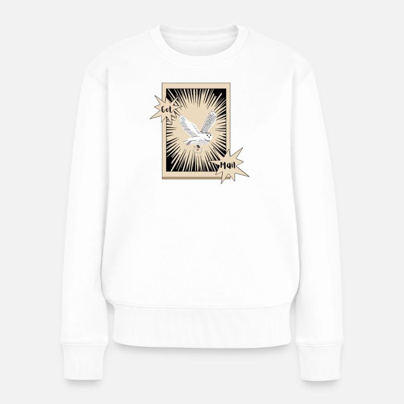 Got Mail Owl Briefeule Schneeeule - Frauen Premium Bio Pullover - Weiß