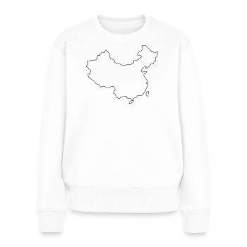 China map - Women's Premium Organic Jumper - white - Front - Julia (174cm)