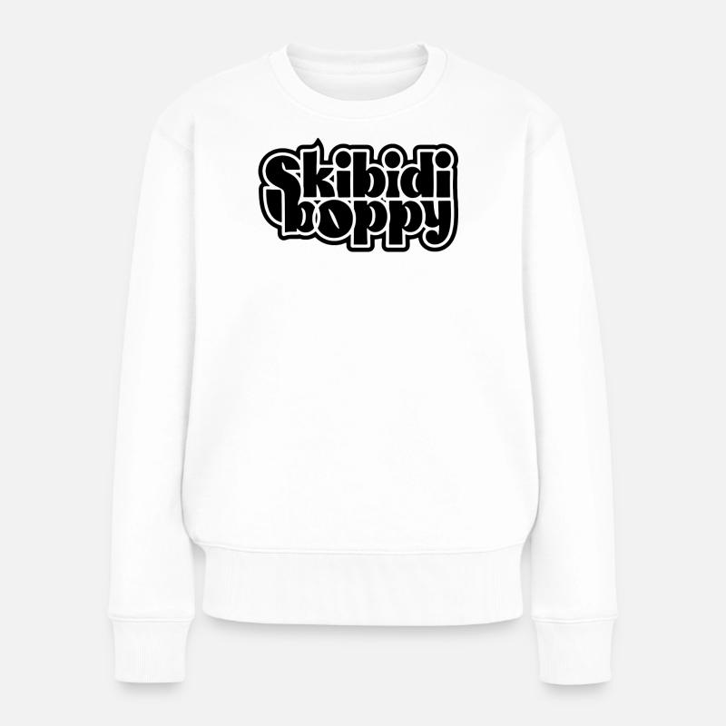 Skibidi Boppy - Pull Premium bio Femme - blanc