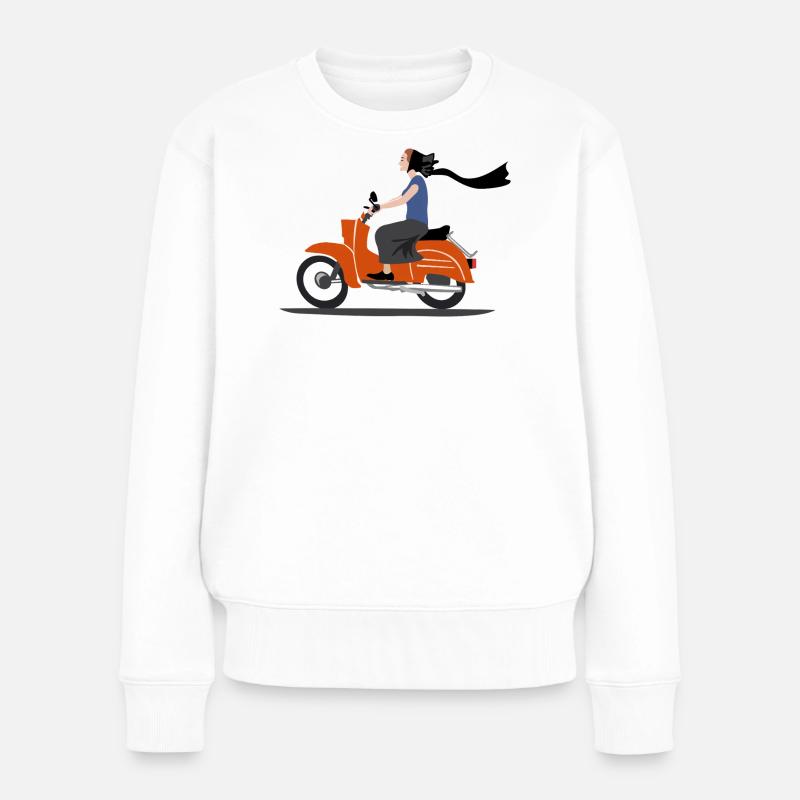 SERBSKA HOLCA CYCLOMOTEUR - Pull Premium bio Femme - blanc