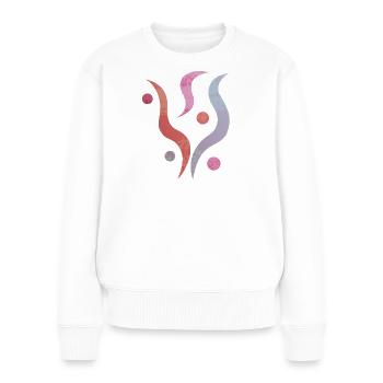 Yoga design_30 - Pull Premium bio Femme - blanc - Devant - Julia (174cm)