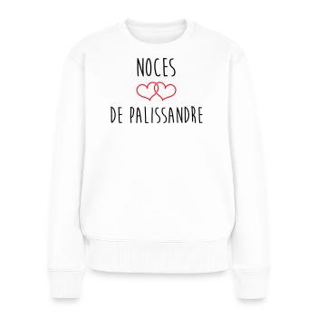 Noces de Palissandre 65 Ans Union - Pull Premium bio Femme - blanc - Devant - Julia (174cm)