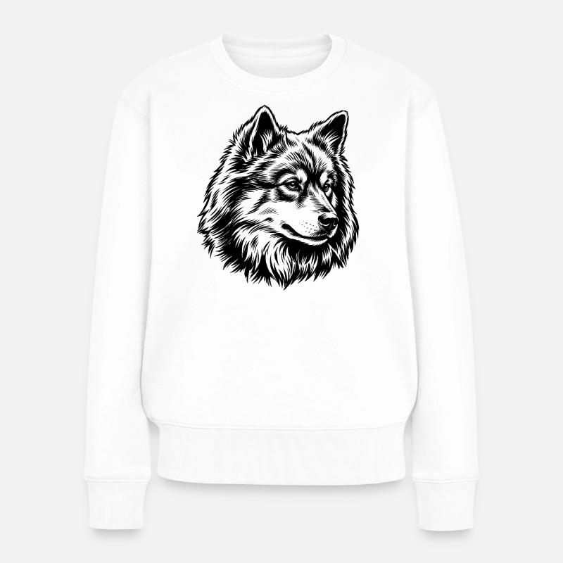 Eurasier | Wildfarben - Frauen Premium Bio Pullover - Weiß