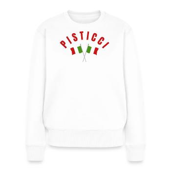 Pisticci Italienische Flaggen - Frauen Premium Bio Pullover - Weiß - Vorne - Julia (174cm)