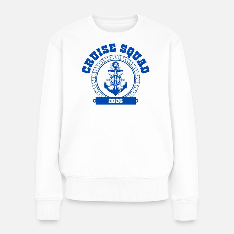 Kreuzfahrtteam 2026 🌊🚗 - Frauen Premium Bio Pullover - Weiß