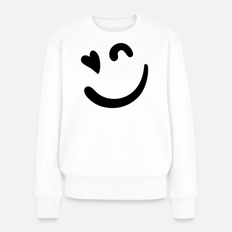 Leuchtfeuer-Logo – Neongrün - Frauen Premium Bio Pullover - Weiß