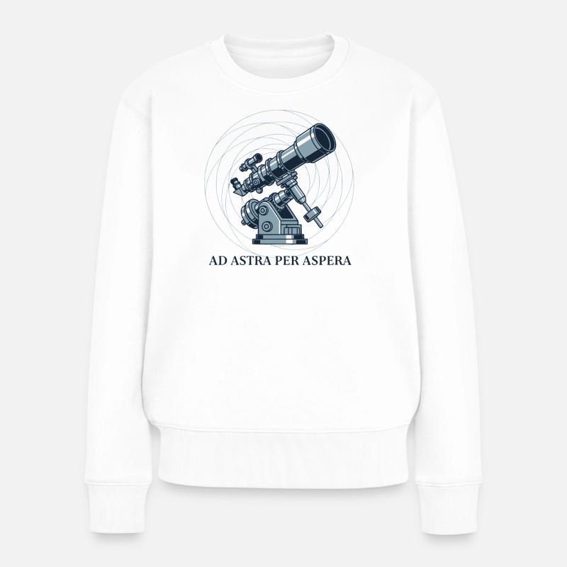 Teleskop  - Frauen Premium Bio Pullover - Weiß