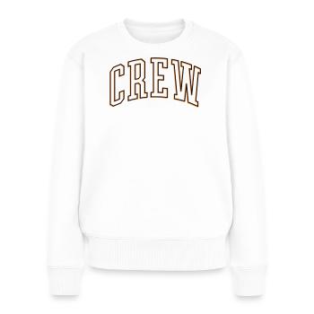 Crew Outline - Frauen Premium Bio Pullover - Weiß - Vorne - Julia (174cm)
