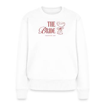 La Mariée, Santé à l’amour 2026 - Pull Premium bio Femme - blanc - Devant - Julia (174cm)
