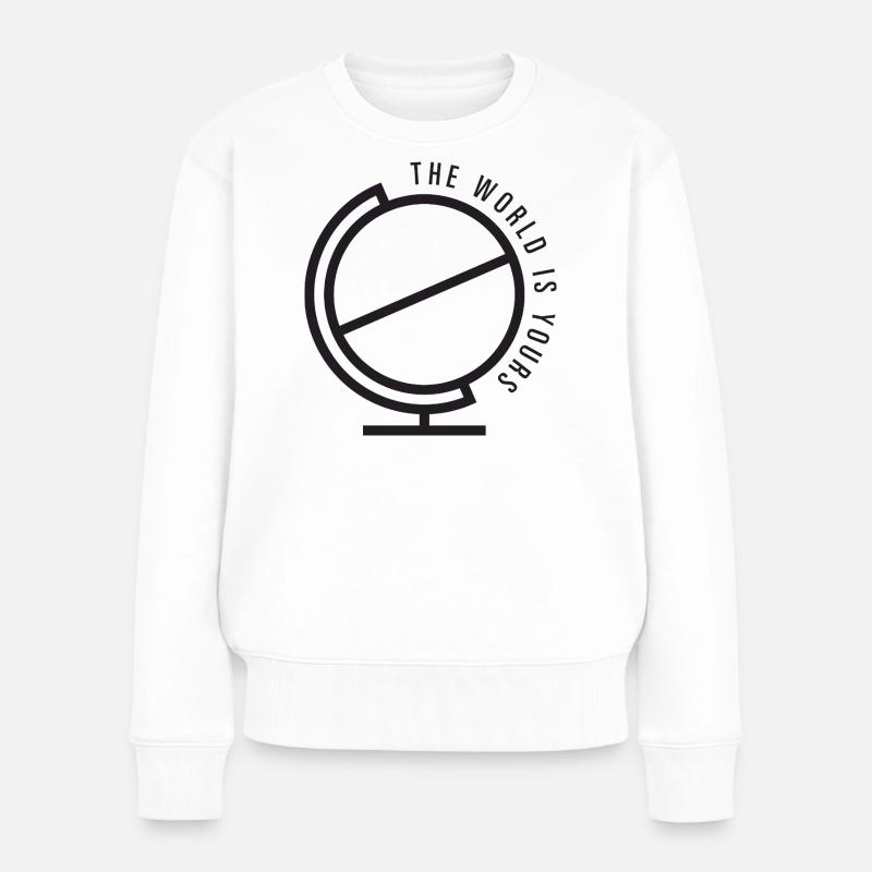 Le monde est à toi - Pull Premium bio Femme - blanc