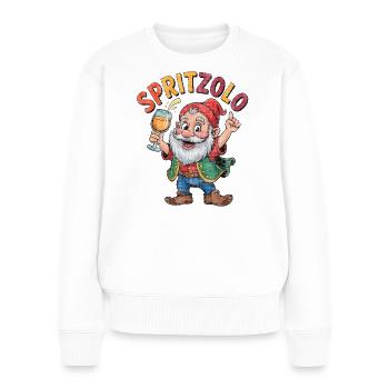 Festive Gnomon Spritz - Women's Premium Organic Jumper - white - Front - Julia (174cm)