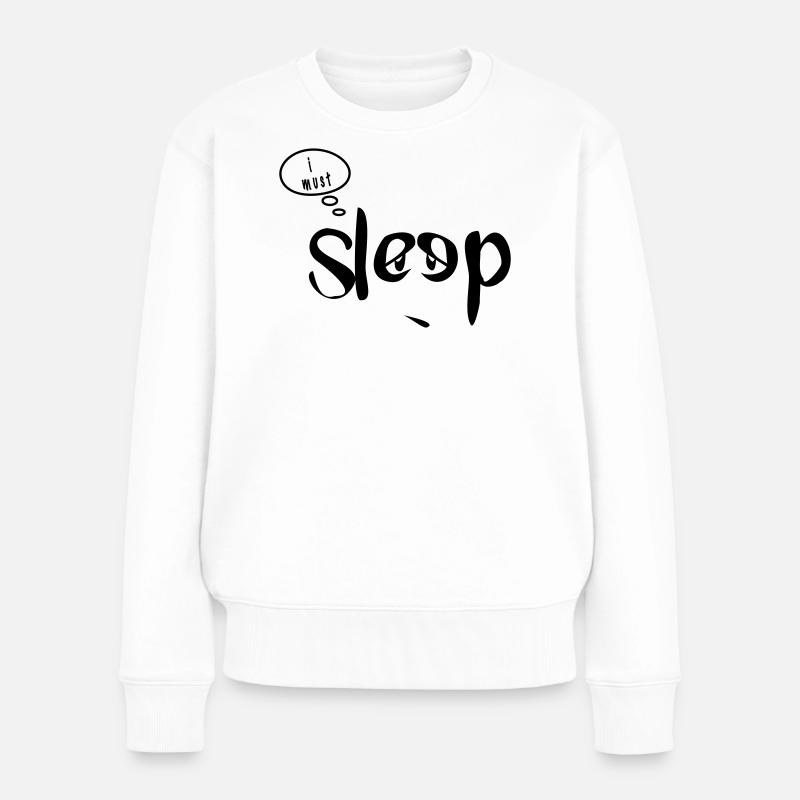 i am so sleepy - Frauen Premium Bio Pullover - Weiß