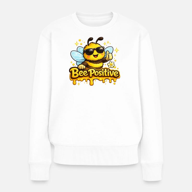 Bee Positiv - Frauen Premium Bio Pullover - Weiß