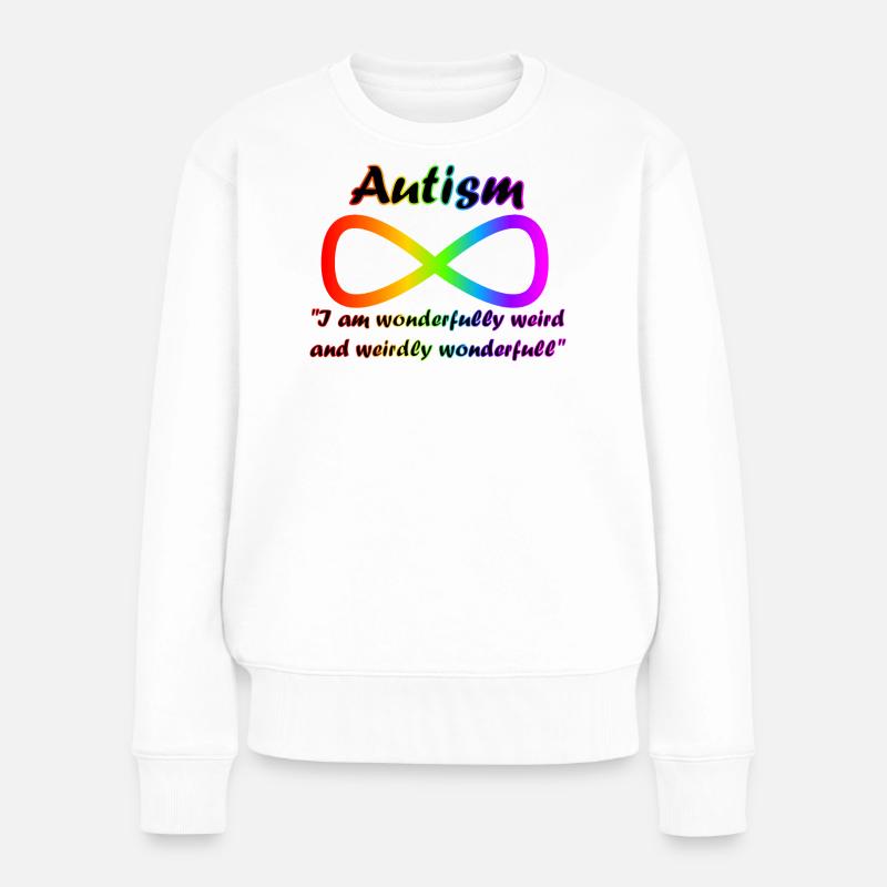 Wunderbar seltsam und seltsam wunderbar - Frauen Premium Bio Pullover - Weiß