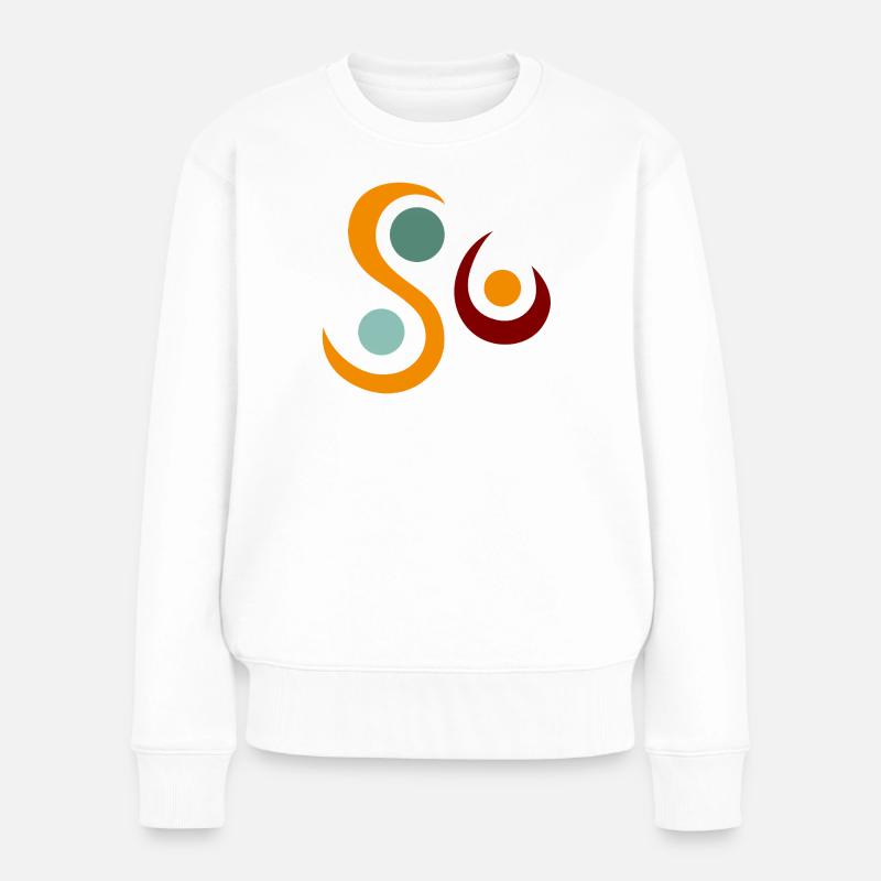 yoga-design_5 - Frauen Premium Bio Pullover - Weiß