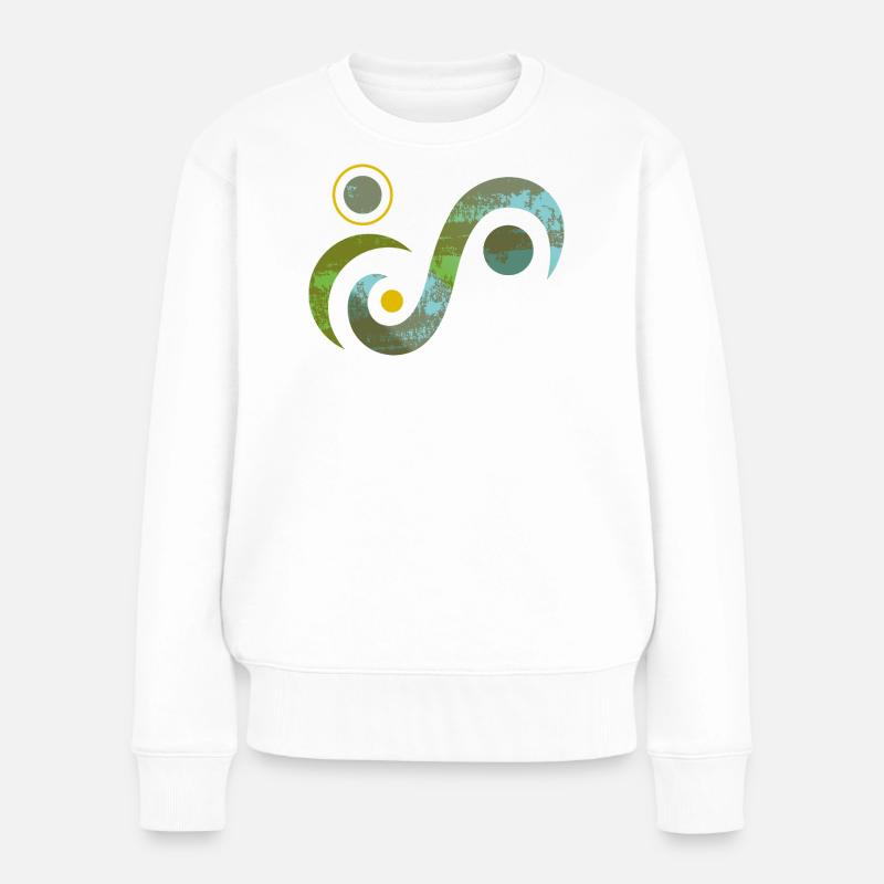 yoga-design_4 - Frauen Premium Bio Pullover - Weiß