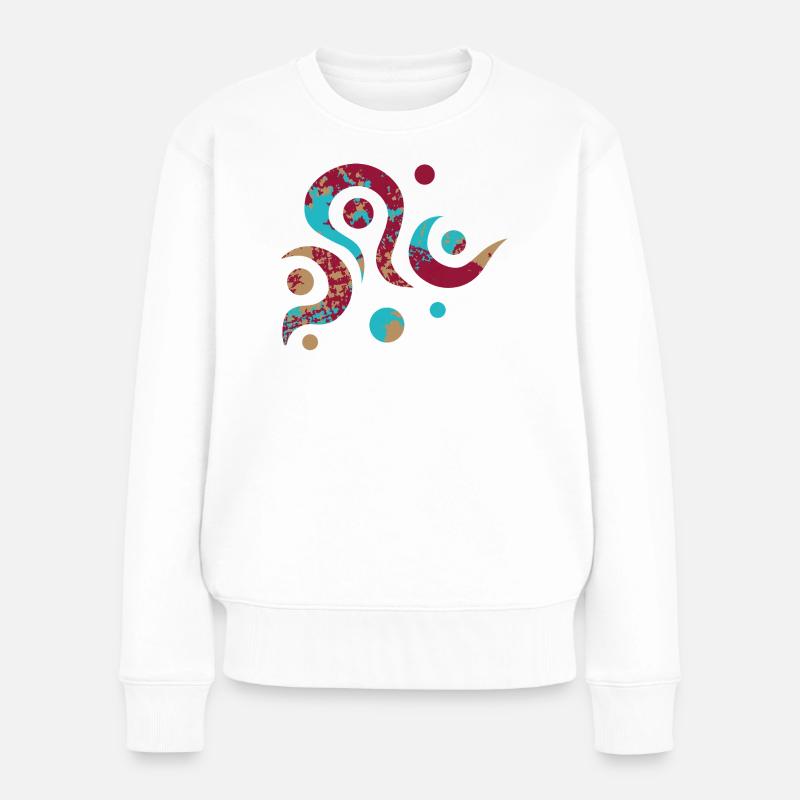 yoga-design_18 - Frauen Premium Bio Pullover - Weiß