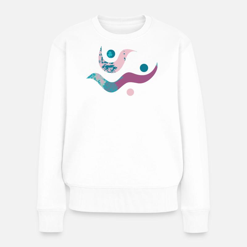 Yoga design_32 - Pull Premium bio Femme - blanc