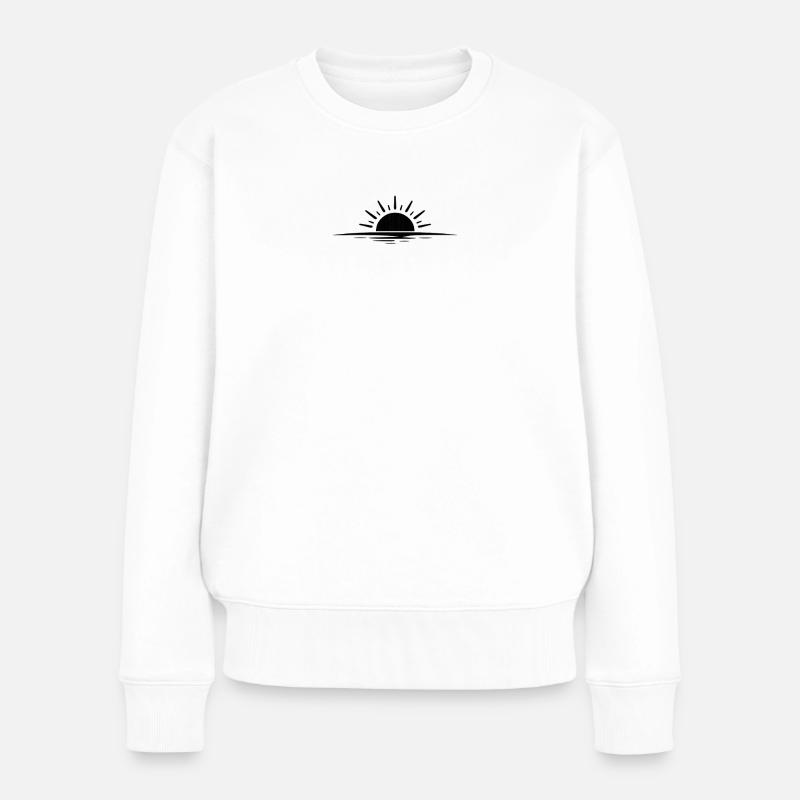 Lever de soleil sur l’eau - Pull Premium bio Femme - blanc