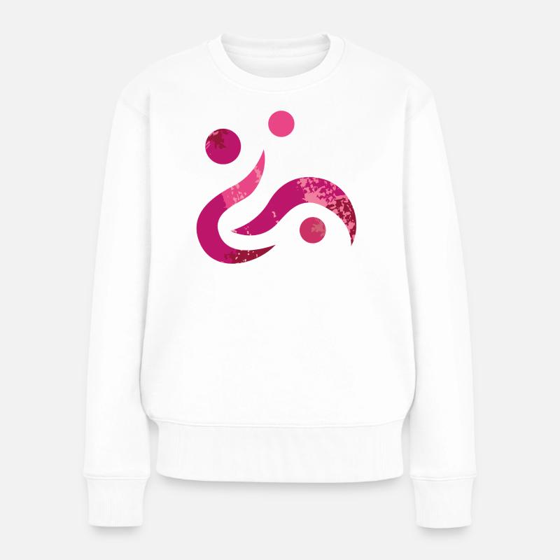 yoga-design_38 - Frauen Premium Bio Pullover - Weiß