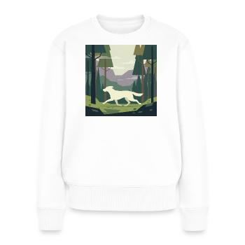 Free Spirit: Can de Palleiro on the Mount - Women's Premium Organic Jumper - white - Front - Julia (174cm)