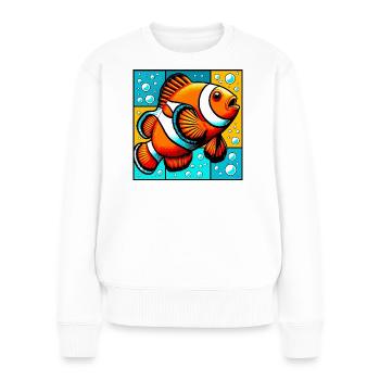 Clownfish - Women's Premium Organic Jumper - white - Front - Julia (174cm)