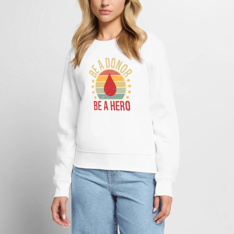 Sei ein Spender Sei ein Held Frauen Premium Bio Pullover