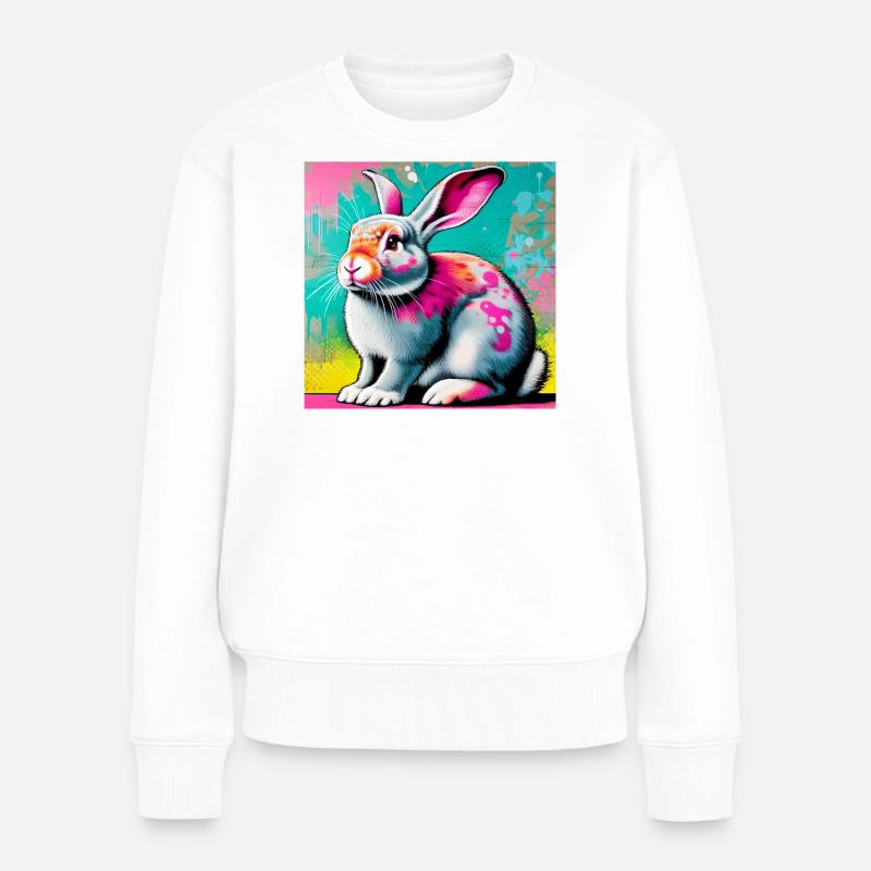 Kaninchen - Frauen Premium Bio Pullover - Weiß