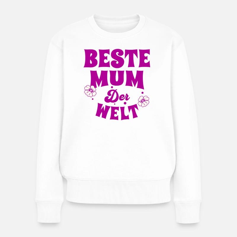 Lustiges Mama Oma Muttertag Geschenk Design Humor - Frauen Premium Bio Pullover - Weiß
