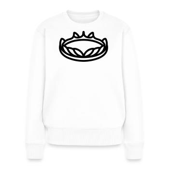 Diadem - Frauen Premium Bio Pullover - Weiß - Vorne - Julia (174cm)