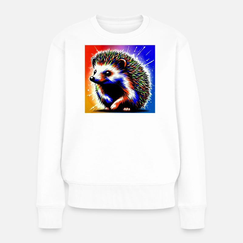 hedgehog - Women's Premium Organic Jumper - white