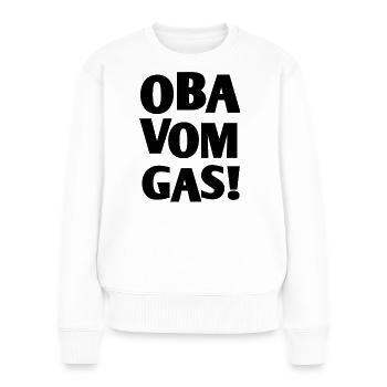 bayerischer spruch  - Frauen Premium Bio Pullover - Weiß - Vorne - Julia (174cm)