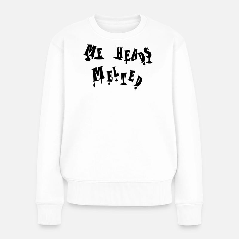 Meine Köpfe sind dahingeschmolzen - Frauen Premium Bio Pullover - Weiß