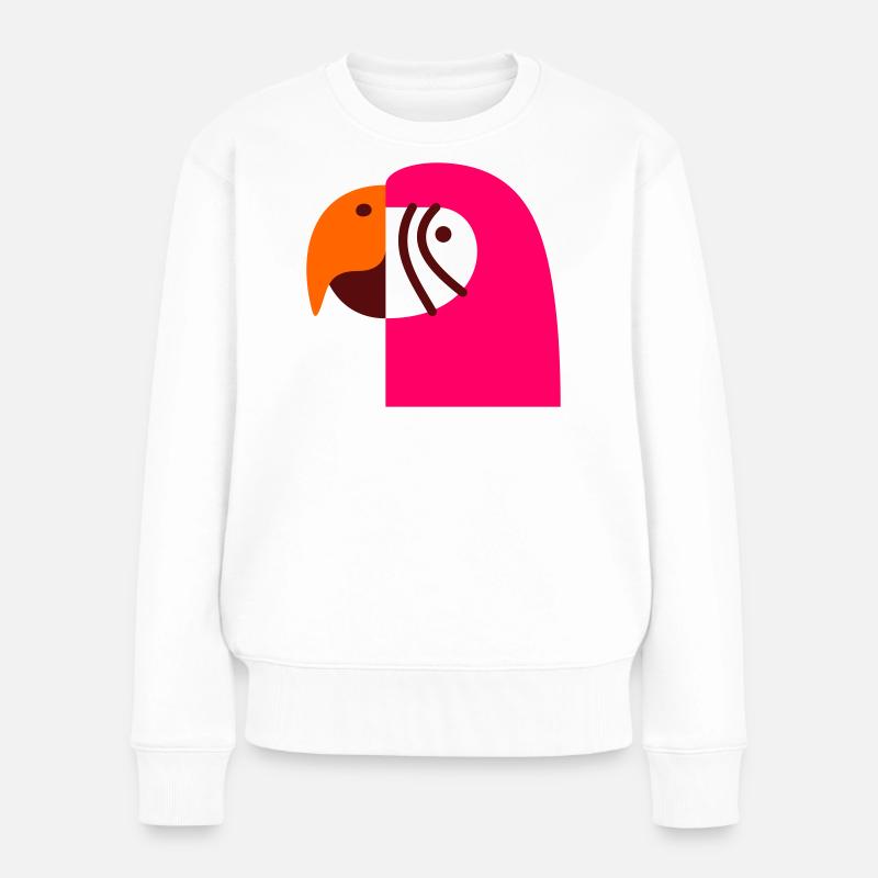Papagei - Frauen Premium Bio Pullover - Weiß