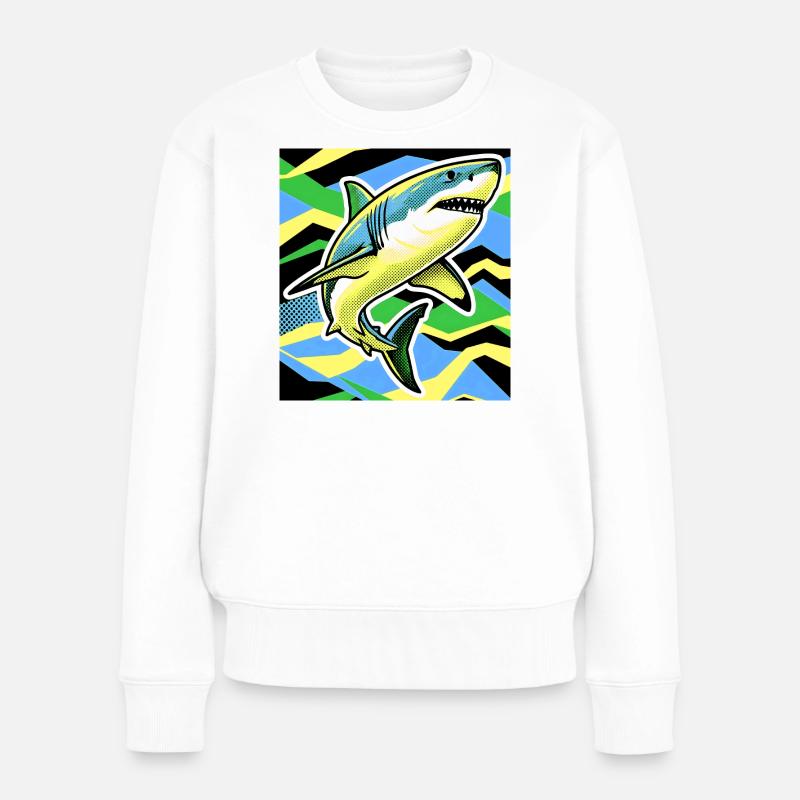Hai - Frauen Premium Bio Pullover - Weiß