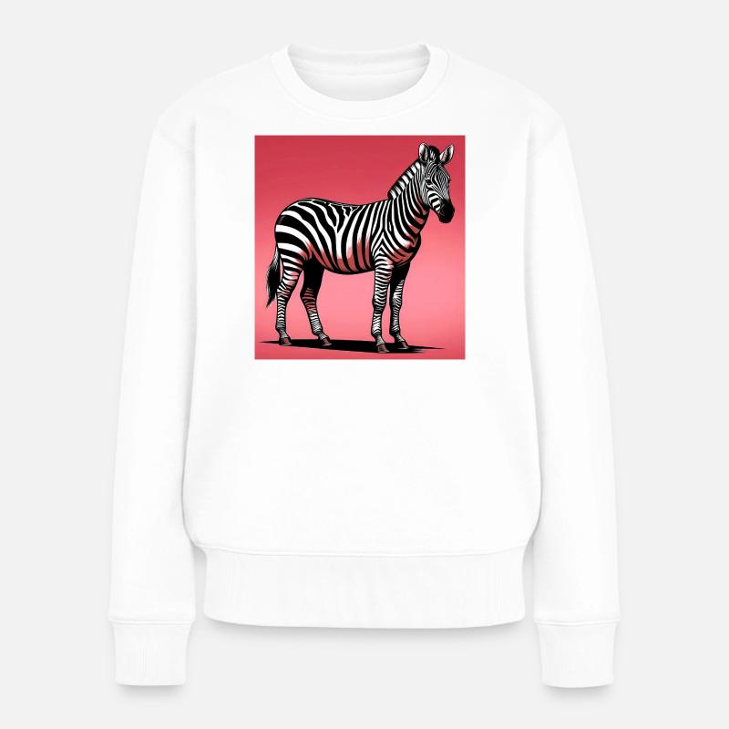 zebra - Women's Premium Organic Jumper - white